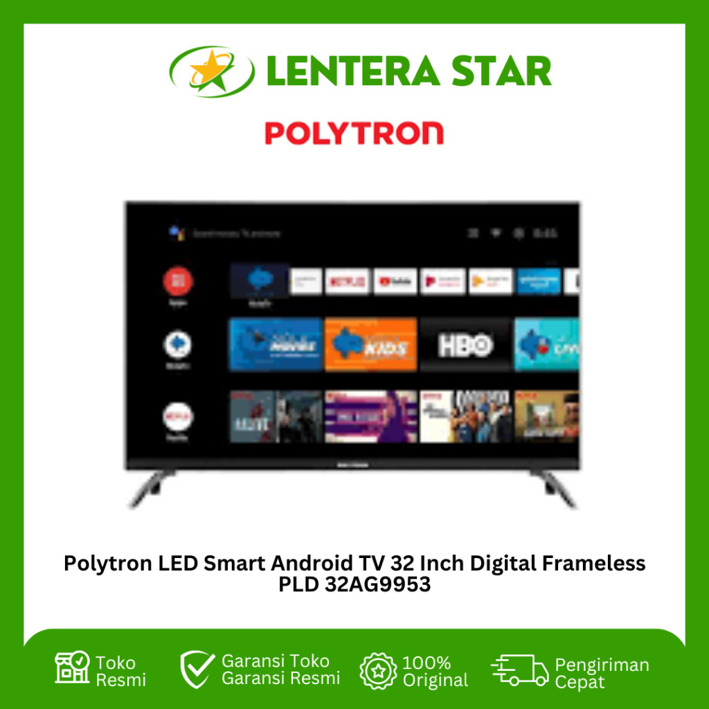 Televisi TV LED Android Digital Polytron 32 Inch  PLD 32AG9953