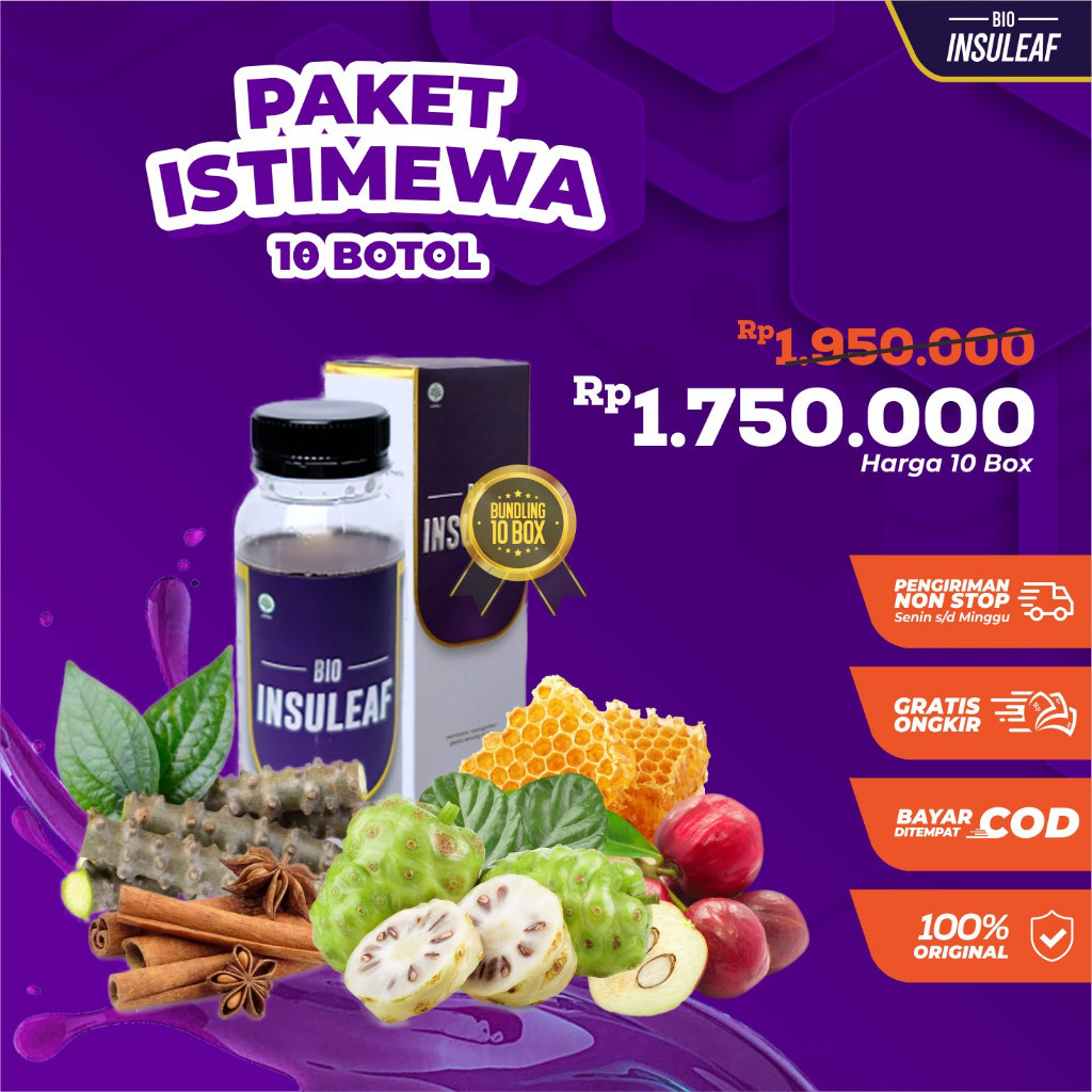 Bio Insuleaf - Insulin Alami Solusi Atasi Diabetes dan Gula Darah Normal