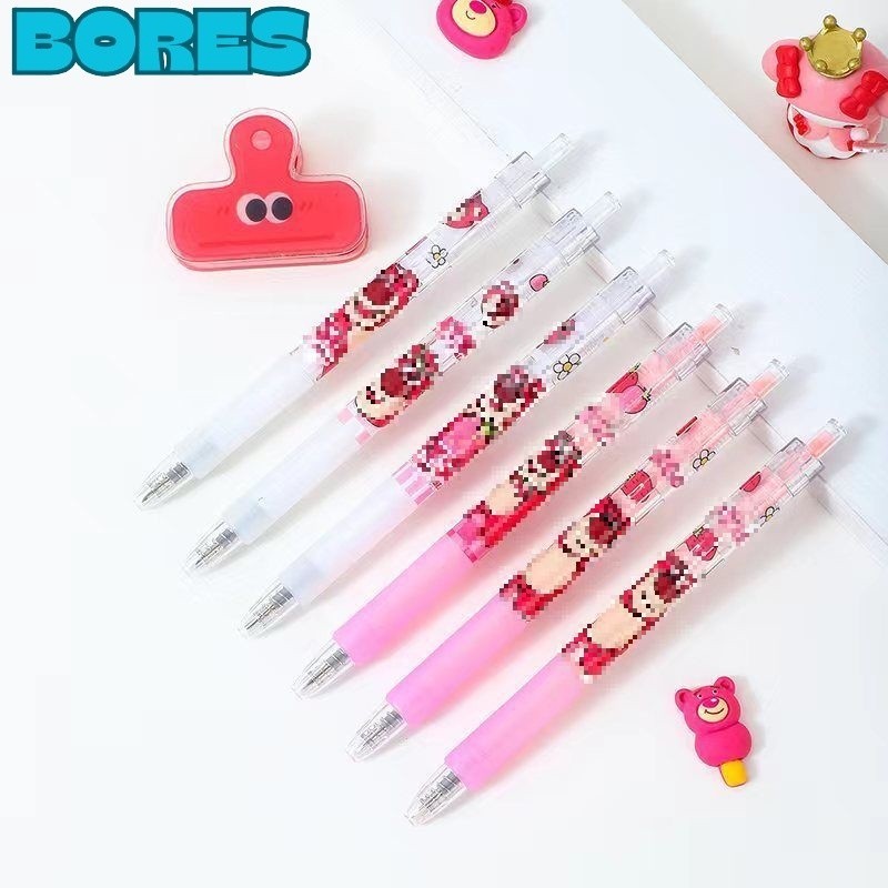 

BORES Pemotong Kertas Bentuk Pena Karakter Kartun Bear Strawberry Lucu Cutter Pen Knife Cut Stickers Scrapbooking Alat Pemotong Stiker Bentuk Pena Cutting Tools Portable Knife Carving DIY