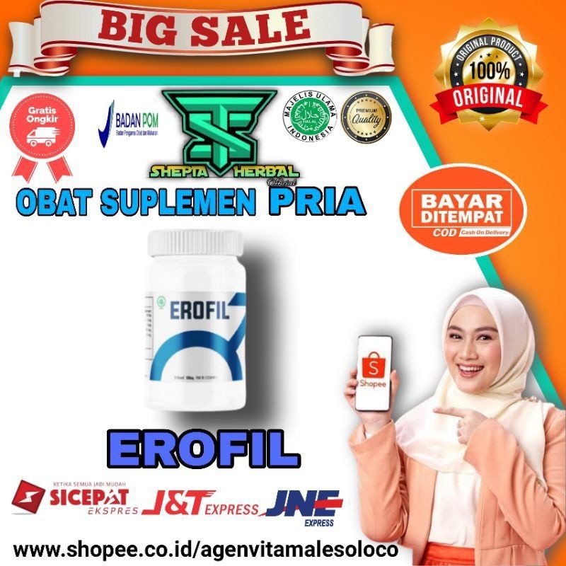 EROFIL ASLI SUPLEMEN PRIA BPOM AMPUH OBAT EROFIL( Gratis Ongkir & COD )