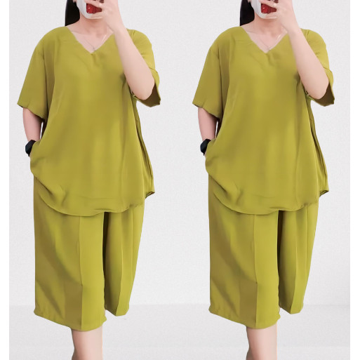 setelan wanita Kekinian / Set Andin terbaru Setelan wanita lengan pendek one set wanita dewasa