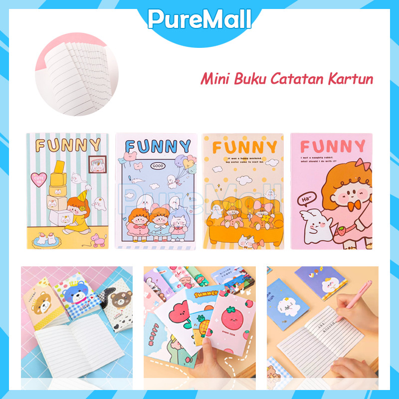 

Note Book Mini Karakter Kartun Lucu / Motif Lucu Buku Catatan / Buku Catatan