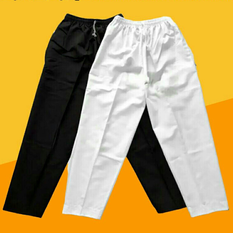 Celana Sirwal Cingkrang Pangsi Putih & Hitam