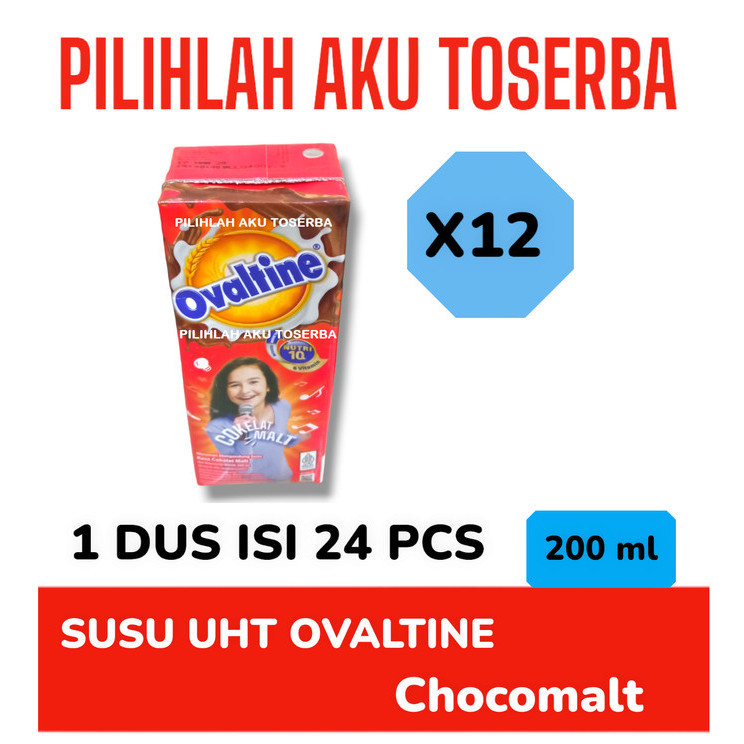 

Susu OVALTINE UHT Chocolate Malt 200 ml - ( HARGA 12 pcs )