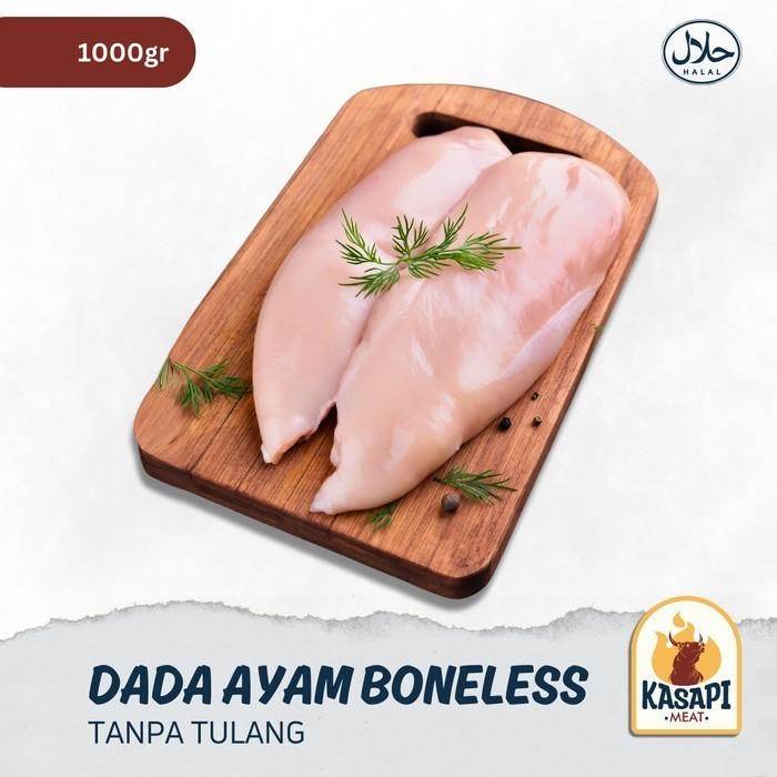 

Fillet Dada Ayam Utuh 1kg Boneless Chicken Breast Tanpa Tulang