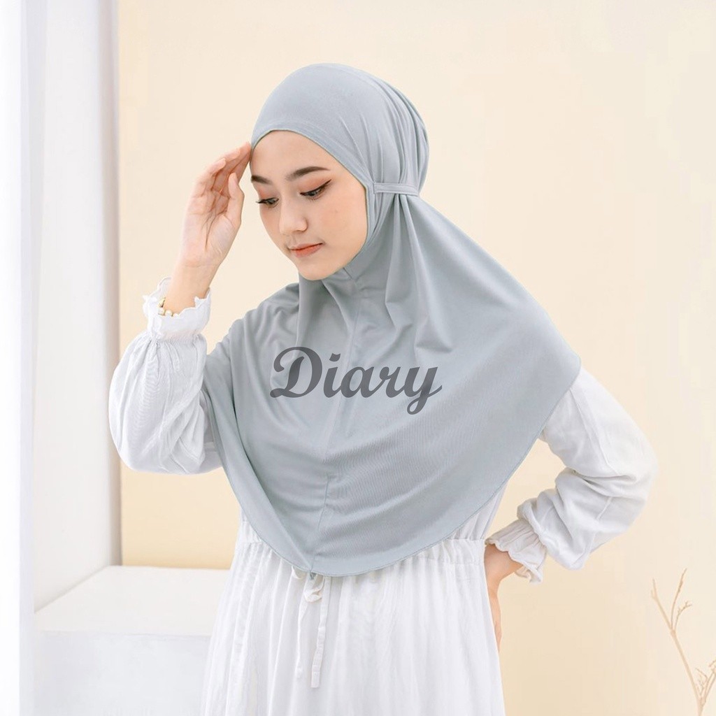 Hijab Bergo Maryam Jersey Non Pad ukuran M Menutup Dada / Jilbab Instan / Kerudung Tali non pad