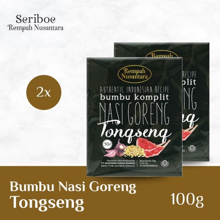 

New Promo-[sukron_86] BUMBU NASI GORENG TONGSENG SERIBOE REMPAH NUSANTARA (50GR X 2PCS)