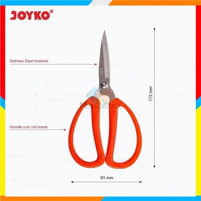 

Joyko SC-14 Gunting Kodok Kain Kardus Kulit Heavy Duty GUNTING MERAH