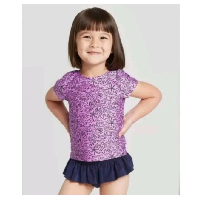 BAJU RENANG CNJ DINOSAURUS RUFFLE ANAK PEREMPUAN