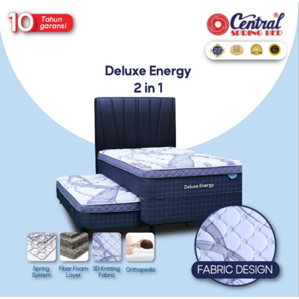 Spring Bed Central Kasur Deluxe Energy 2in1 Plustop