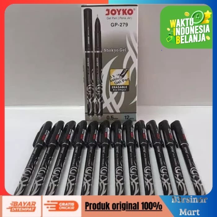 

[[KUALITAS TERBAIK]] Pulpen Joyko GP279 erasable pen bisa dihapus COD