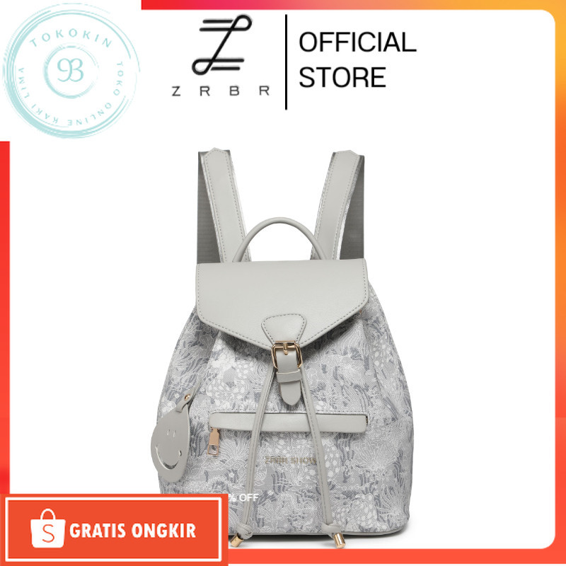 Tas Kekinian / ZRBR - Tas Backpack Wanita /Ransel Tali Serut Model Stylish Original - 9068