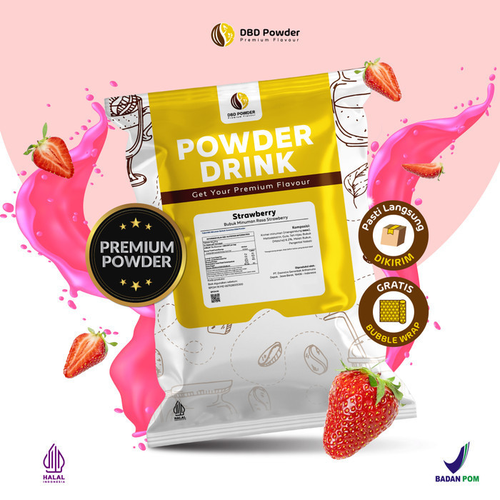 

[Ready] Bubuk Minuman Strawberry 1kg - Powder Strawberry 1kg