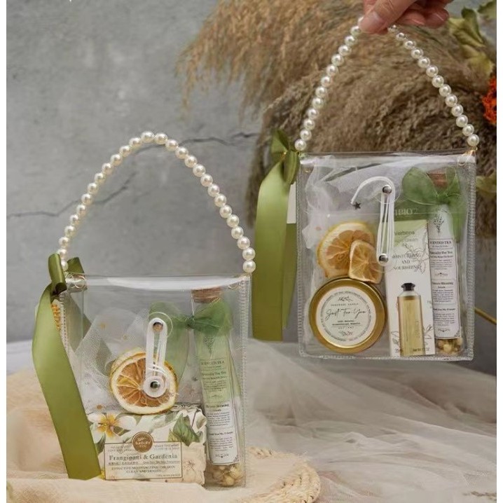 

(NEW) -Tas Hampers Transparan Mika Ulang Tahun Anak Premium Tali Mutiara