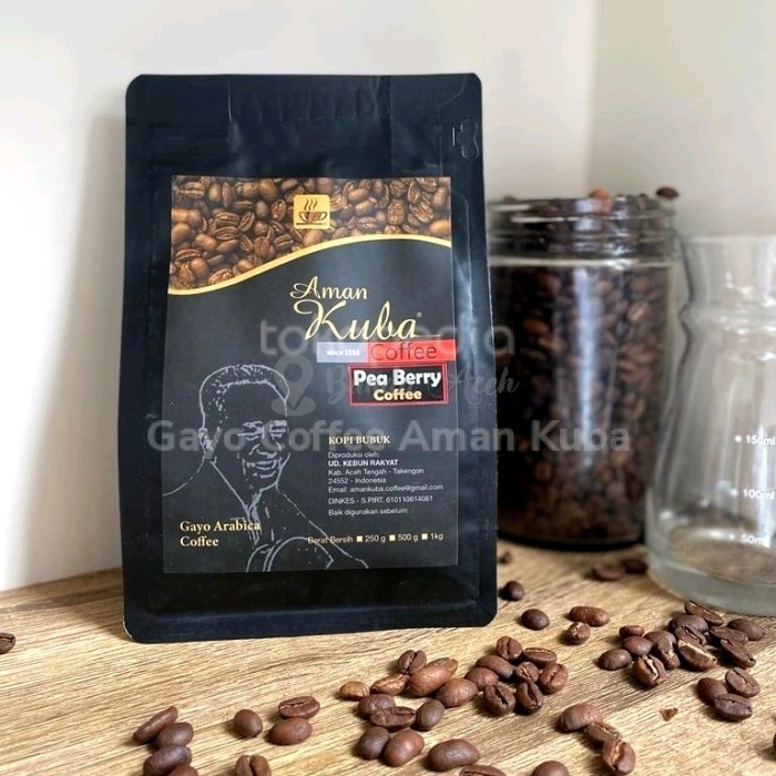 

Gayo Pea Barry Arabica Coffee 250gr (Gayo Coffee Aman Kuba-Kopi Gayo) - Med.Grind/Bubuk