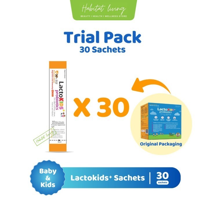 

LACTOKIDS+ Probiotic | Trial PACK | Individual Sachets - 30 Sachets