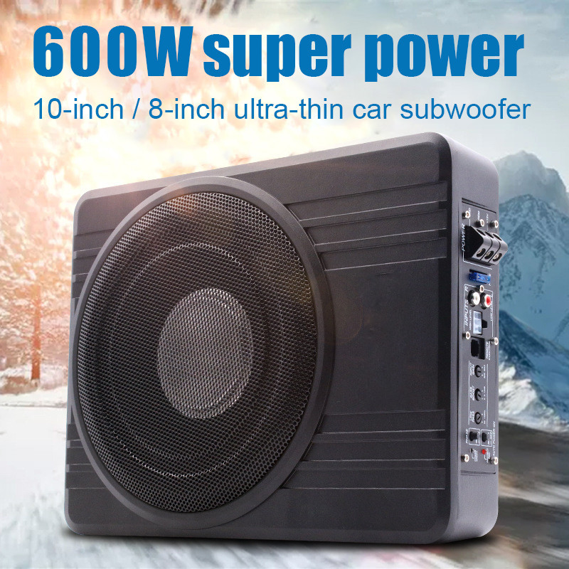 8/10Inch CarSubwoofer Audio 600W High-power Aluminum Alloy Speaker Underseat Woofer Modification Ult
