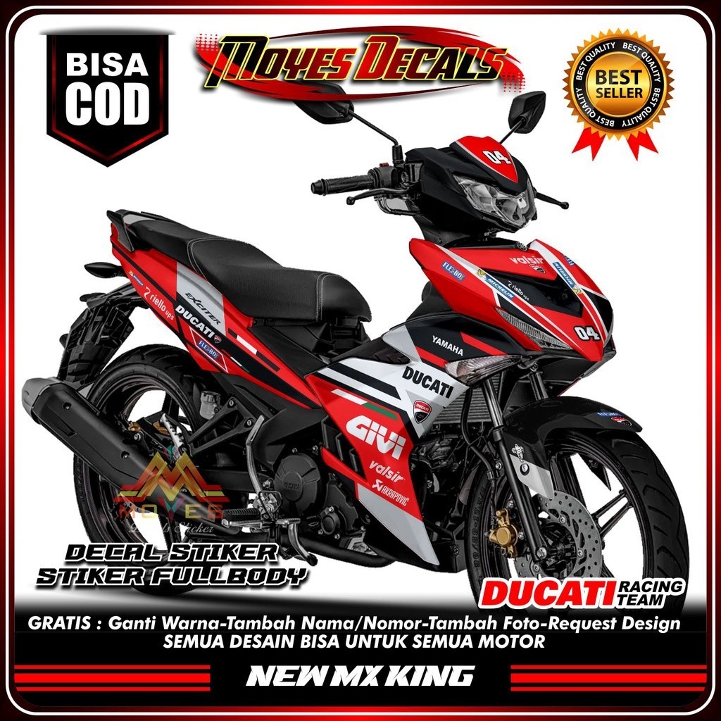 Decal New Jupiter Mx King 150 Full Body Ducati Racing