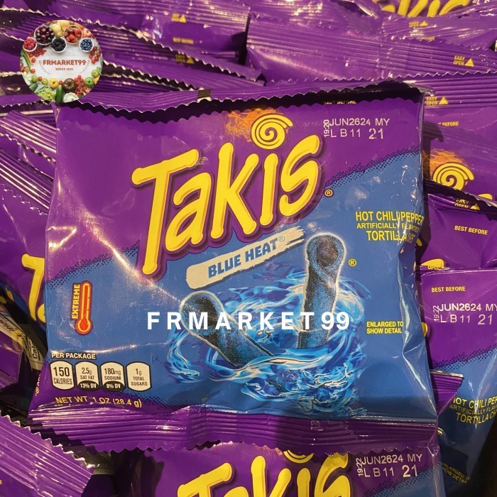 Takis Blue Heat Tortilla Chips / Takis Snack Import / Pack