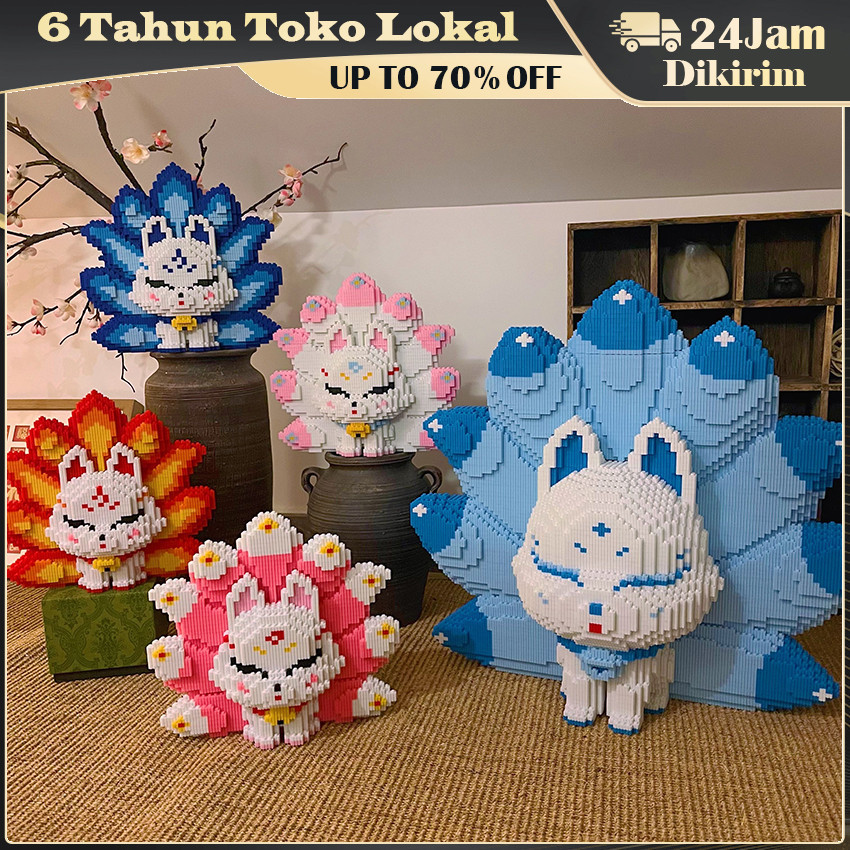 Micro Block Mikro Blok Model Karakter Gumiho / Nine Tail Fox Korea Mainan Susun Balok Edukasi Anak D