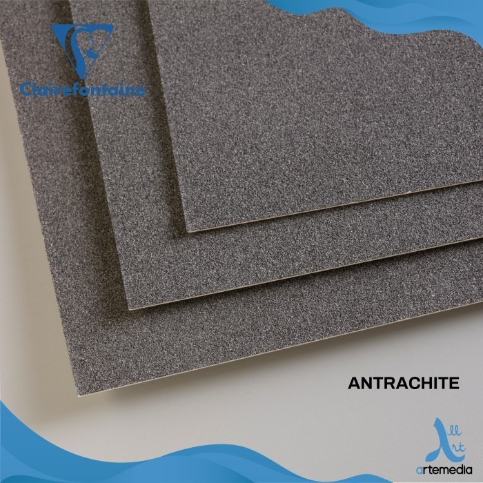 

Kertas Gambar Clairefontaine Pastelmat Pastel Paper Sheet - ANTHRACITE