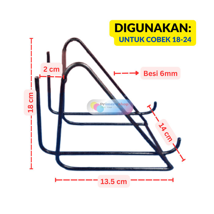 Tatakan Dudukan Cobek Batu dan Talenan / Tempat Cobek Besi