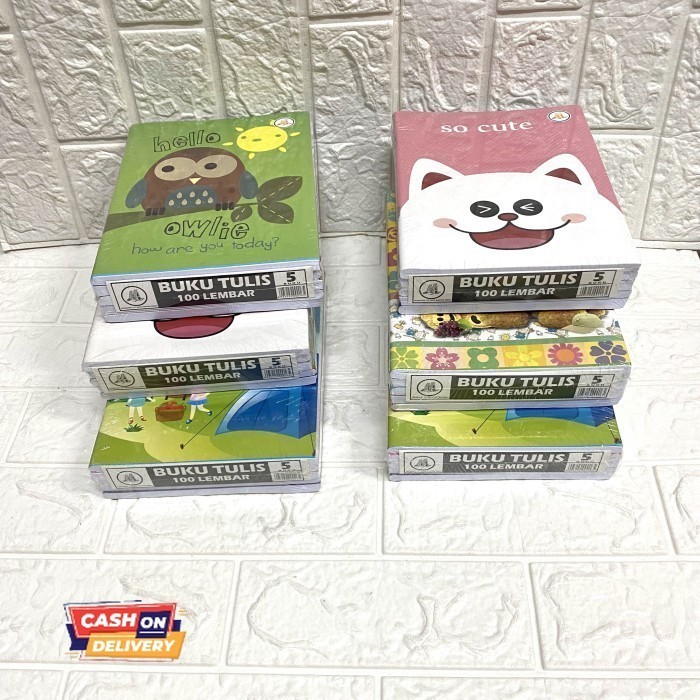 

✨LARIS✨ -BUKU TULIS AA 100 LEMBAR/1 PAK/MOTIF RANDOM