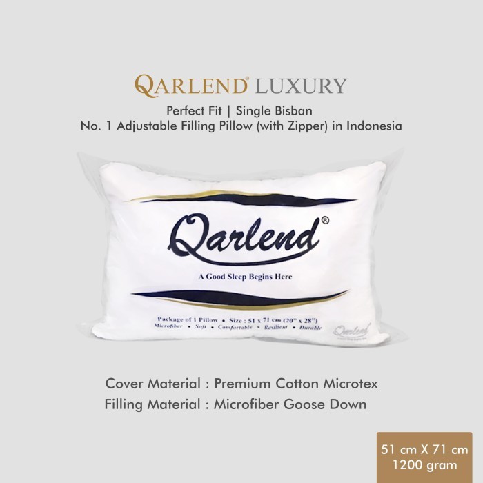 Bantal Hotel Empuk Microfiber Bulu Angsa Sintetis - Qarlend Luxury