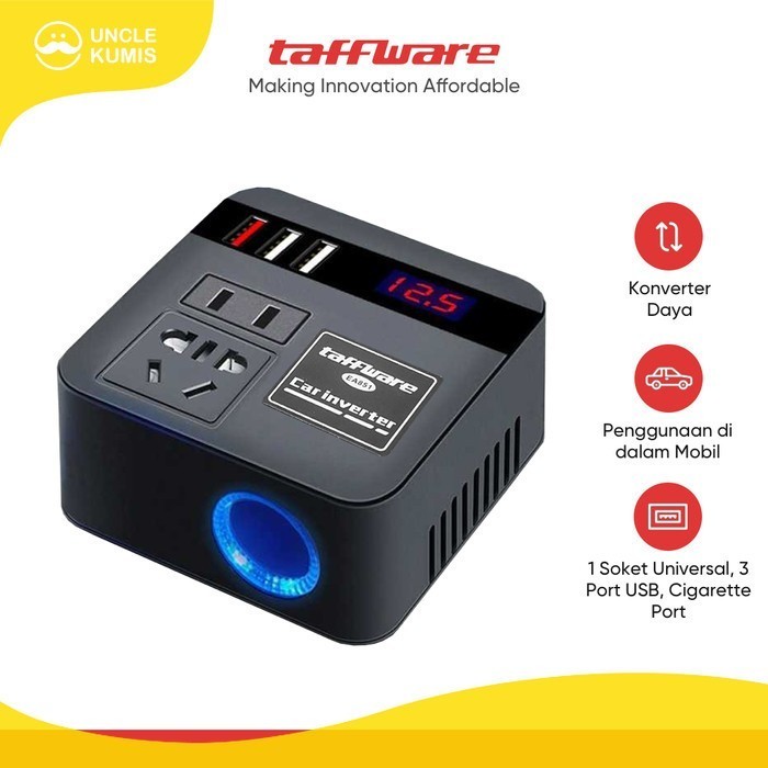 Car Power Konverter Inverter Taffware Adaptor Mobil DC 12/24 V to DC 110/220 V 150 W