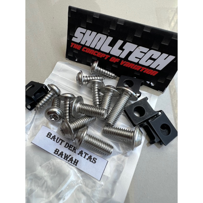 baut dek atas bawah mio smile sporty custom asli stenlis