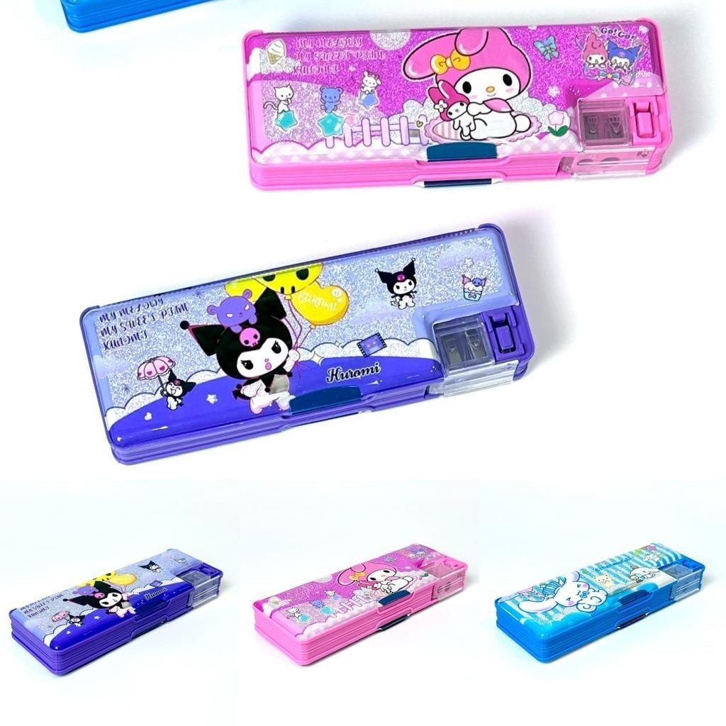 

HD Kotak Pensil Motif Glitter Magnet Ada Rautan 2 in 1 / Pencil Case / Tempat Pensil