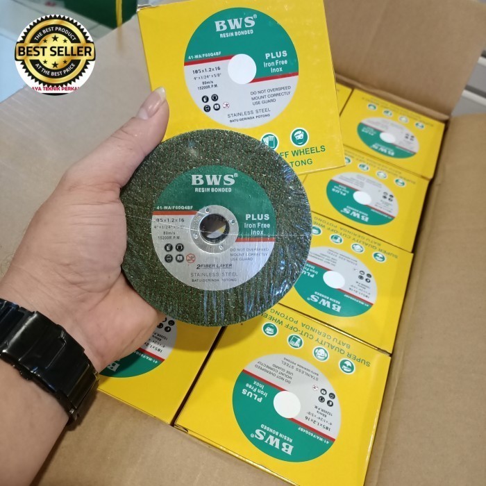 Spt3 BWS Batu Gurinda 20pcs batu Gerinda 4"x1.2mm Hijau Series / green series / baru bws potong