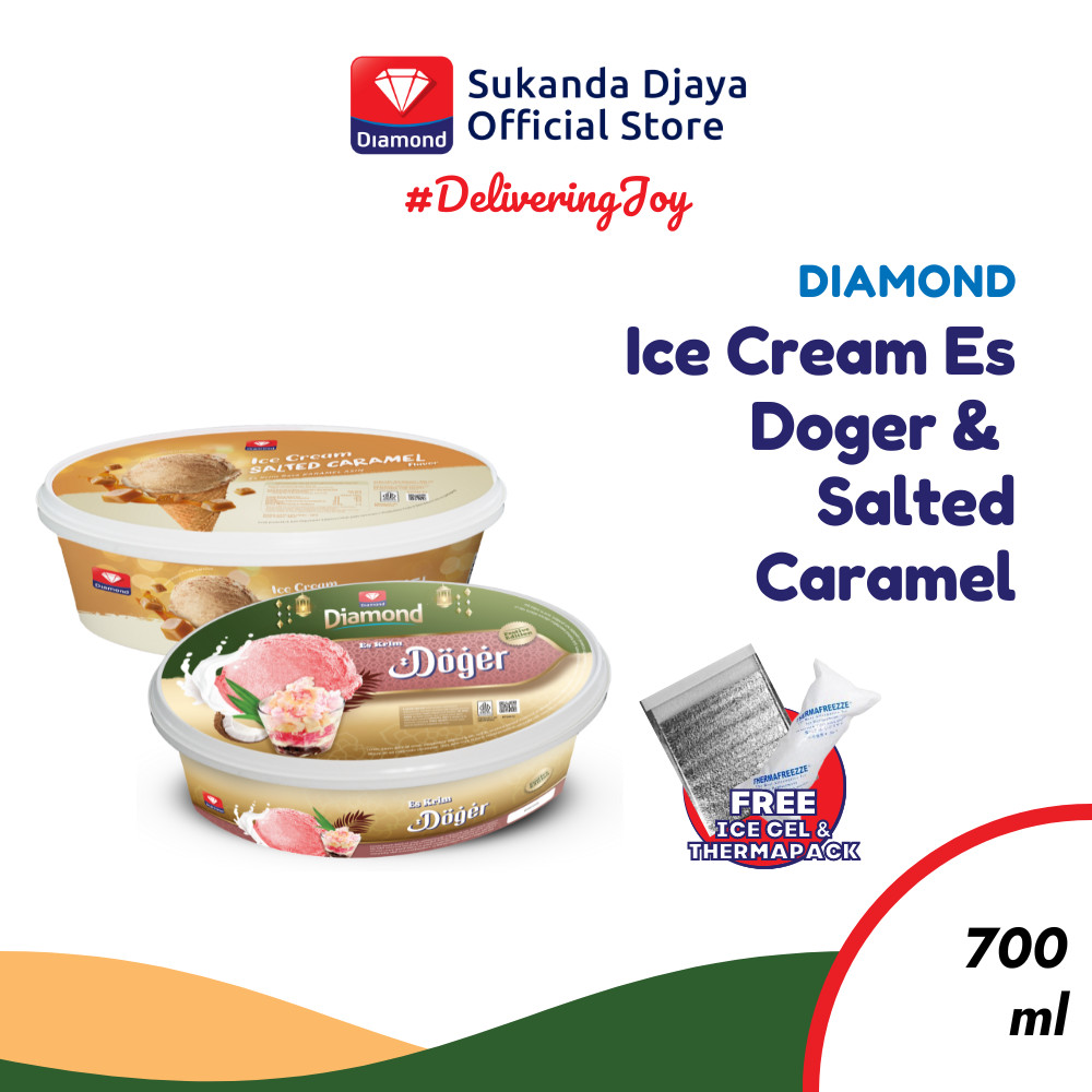 

Diamond Ice Cream Es Doger + Salted Caramel 700 Ml