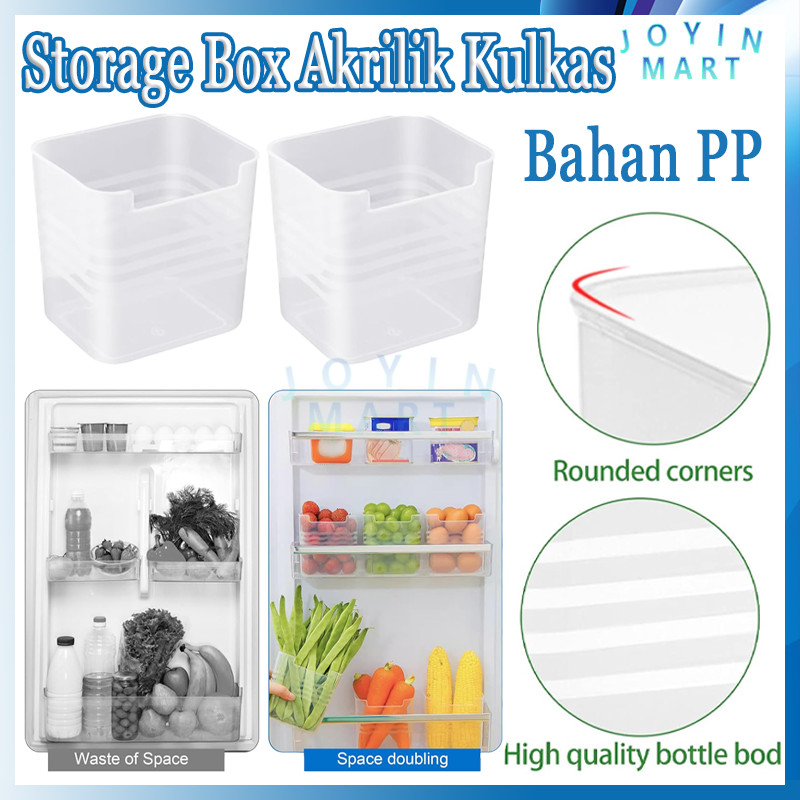 Organizer Pintu Kulkas/Storage Box Akrilik Rak Kulkas/Kulkas Akrilik Food Storage Box