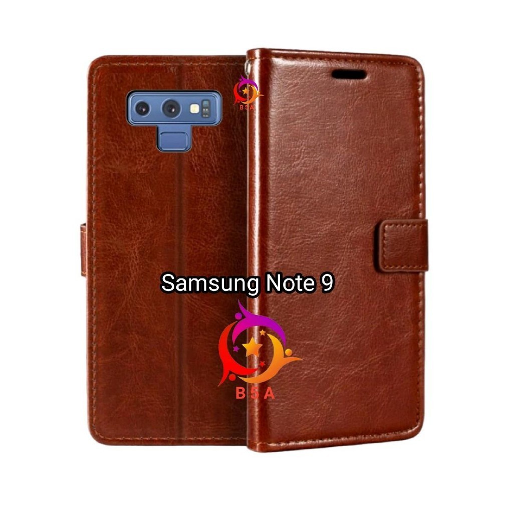 Case SAMSUNG NOTE 9 Flip Cover Wallet Leather Casing Dompet Kulit Untuk-SAMSUNG Note 9 Slot Card War