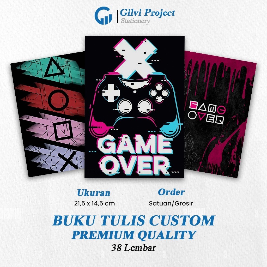 

Buku Tulis Gamers / Buku Tulis Sekolah / Buku Tulis Catatan Notes Agenda Planner Jurnal Notebook Anime