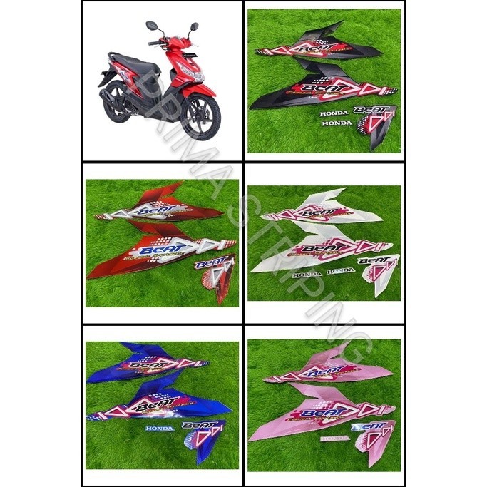 STRIPING STIKER MOTOR BEAT KARBU 2011 PUTIH