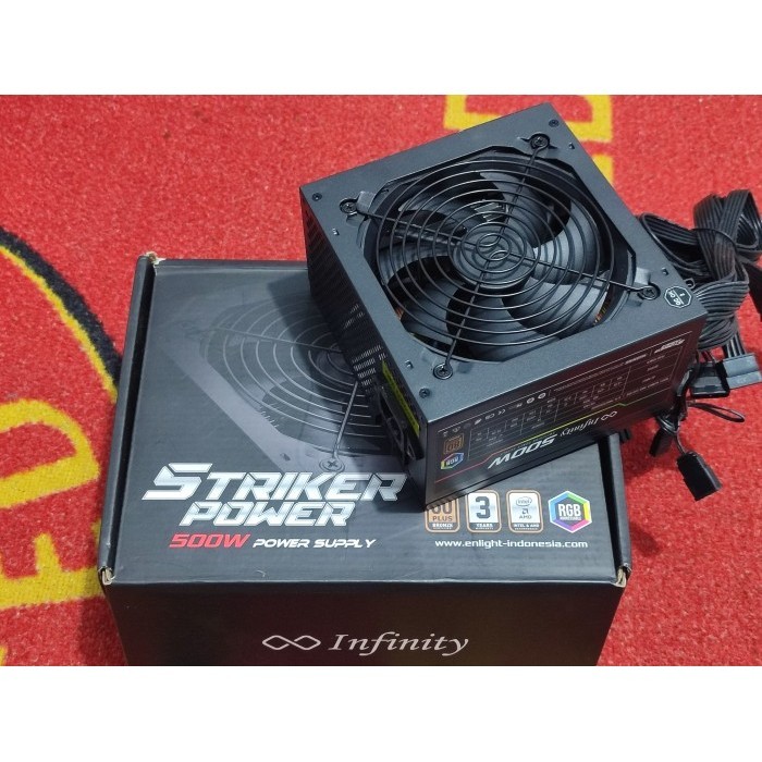 Power Supply Infinity Striker Power 500Watt 80+ bronze - PSU 500W Infinity 80 plus RGB