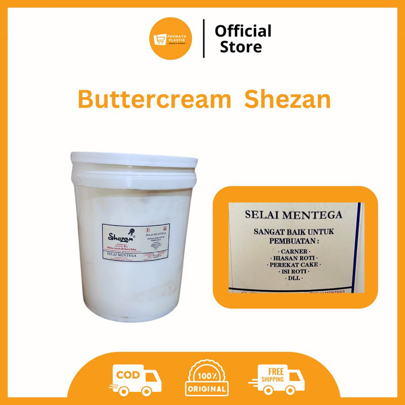 

Buttercream Siap Pakai Hiasan Kue Shezan Repack 250 gr