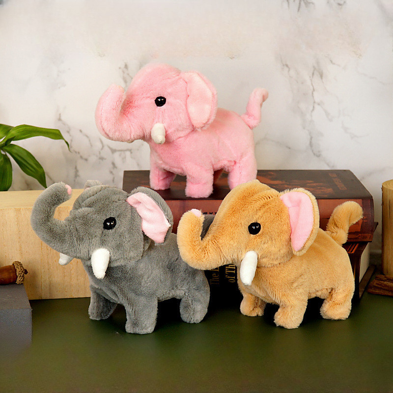 Electronic Simulation Pet Dog Toy Walking Interactive Dog Plush Doll Toys Vibrating Automatic Moving