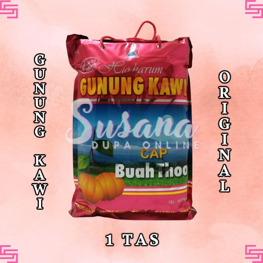 SATU Tas Dupa Gunung Kawi Cap Buah Thoo Isi 100 Plastik BERHADIAH