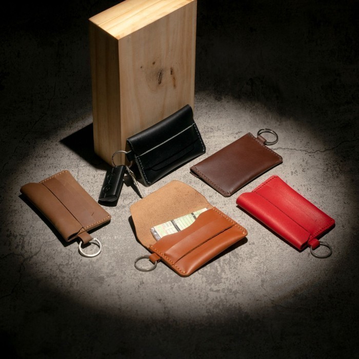 Dompet kunci mobil gantungan STNK  Gantungan Kunci Mobil Motor Kulit Asli Amplop Tutup Selip - Pullu