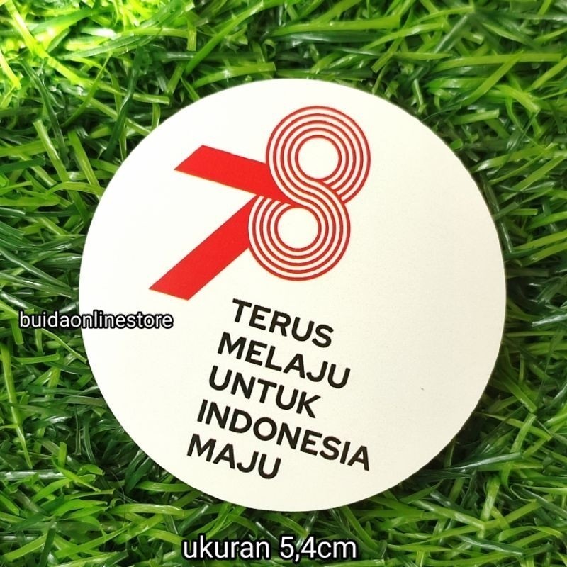 

Stiker Bulat Dirgahayu Republik Indonesia NKRI merah putih HUT RI 78 garuda pancasila label sticker kemasan dekorasi hiasan 17 agustus terus melaju untuk indonesia tetap maju