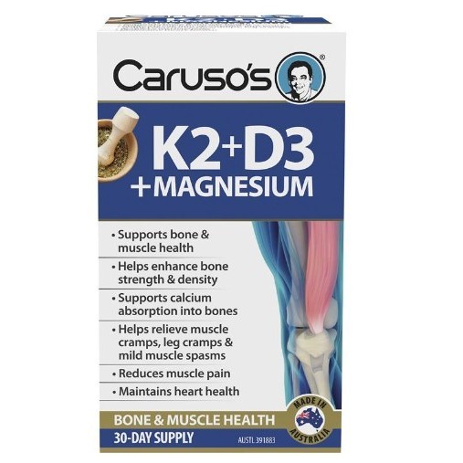 Caruso's Vitamin K2 + D3 + Magnesium 30 Tablets