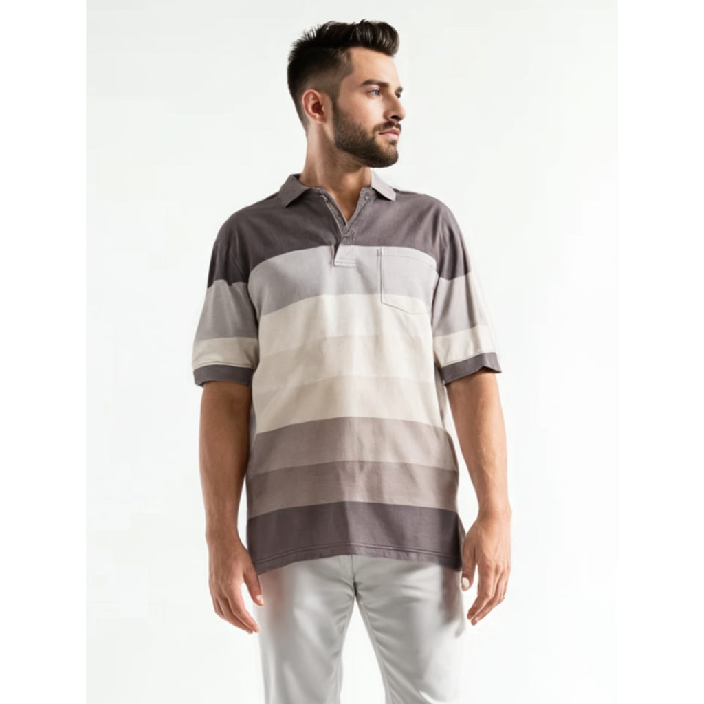 Baverre Man by Hassenda - Kaos Polo Pria Lengan Pendek Daffi Coklat