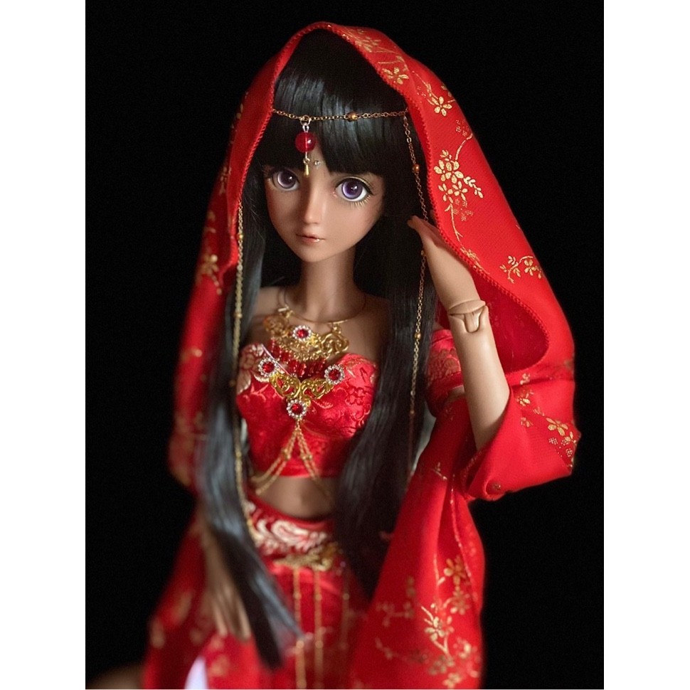 BJD Black skin 1/3 female  joint moveable doll 60 cm Plastic doll