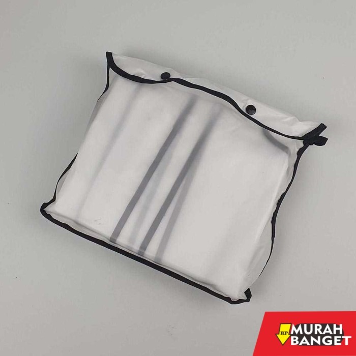 tas ransel wanita import Jas Hujan Ponco Backpack Korea Transparan Wanita Pria Dewasa Jumbo - Hitam 