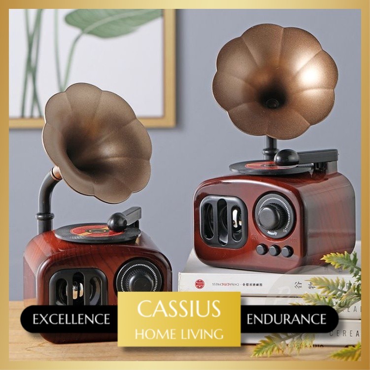 Kotak Musik Phonograph Gramophone Radio Retro Kado Unik Antik Nostalgia Music Box Ulang Tahun Weddin
