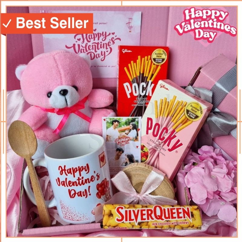 

Hampers Unik Murah Anniversary Lebaran Idul Fitri Wedding / Hampers Coklat Valentine / Kado Cewek Romantis / Valentine Gifbox Boneka Beruang ( ERLIN )