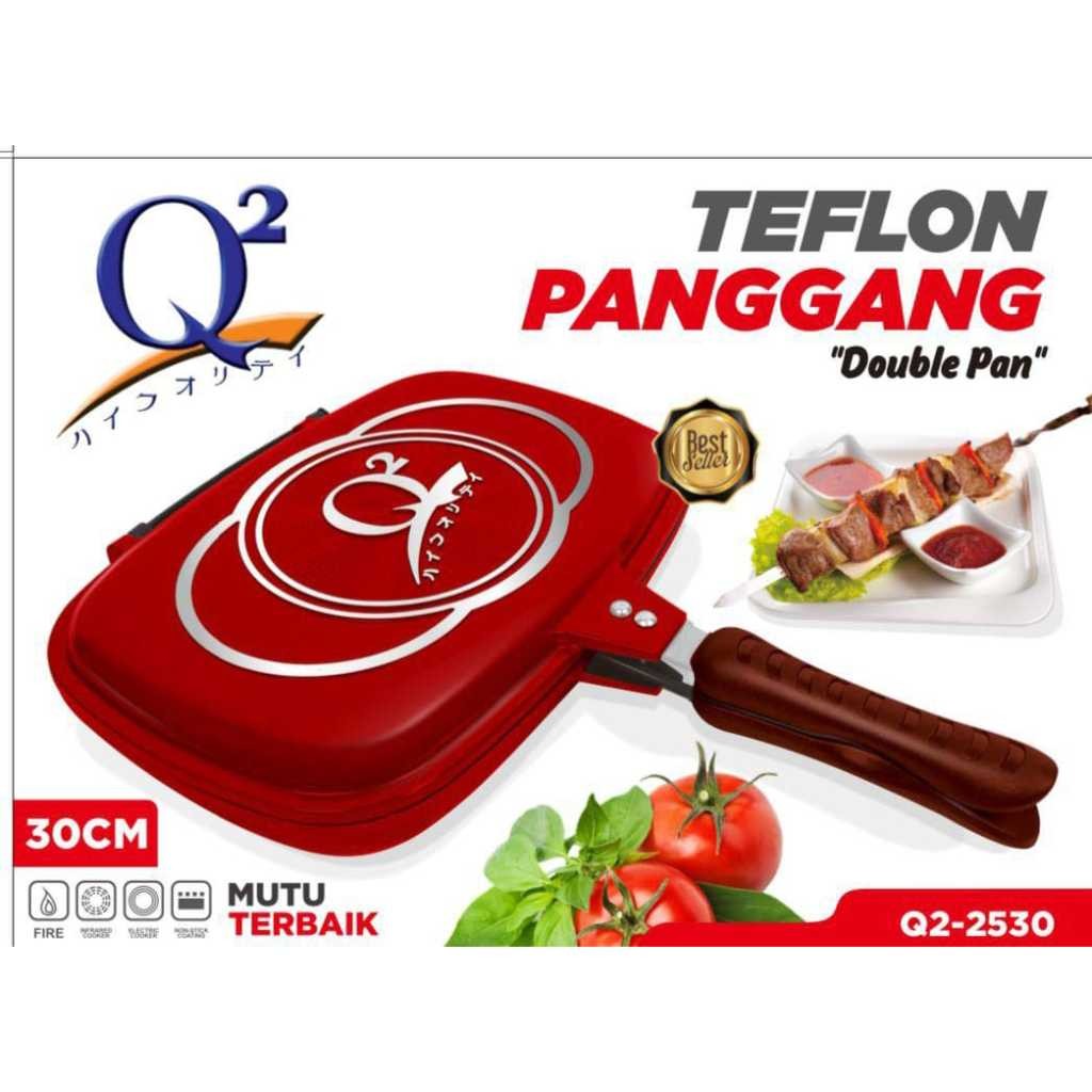 Happy Call Double Pan Free Karet / Original Korea Grill Pan Teflon Bolak Balik Anti Lengket / Q2 253